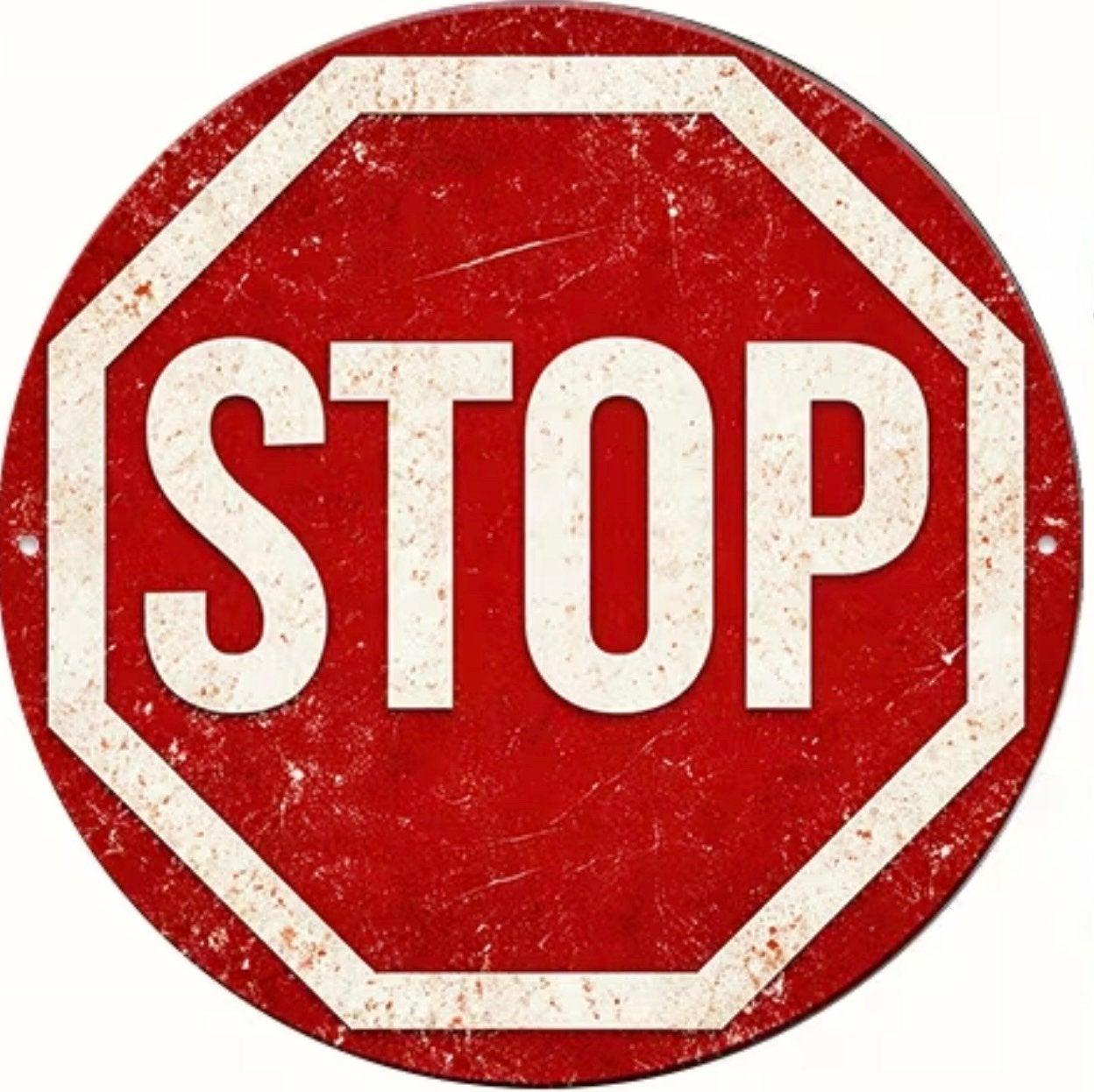 Panneau d'affichage en métal STOP - rétro vintage mancave, Enlèvement ou Envoi, Neuf, Panneau publicitaire
