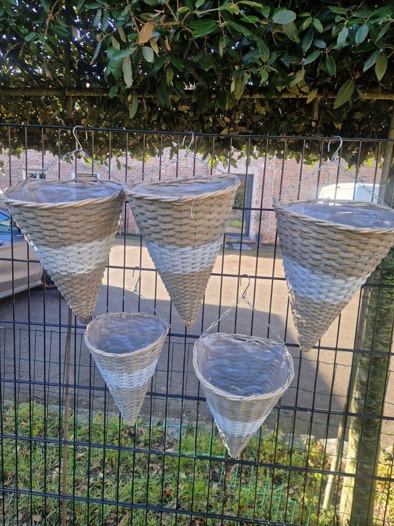 5x Originele Bloemenmanden!, Overige materialen, Minder dan 60 cm, Ophalen of Verzenden, Zo goed als nieuw