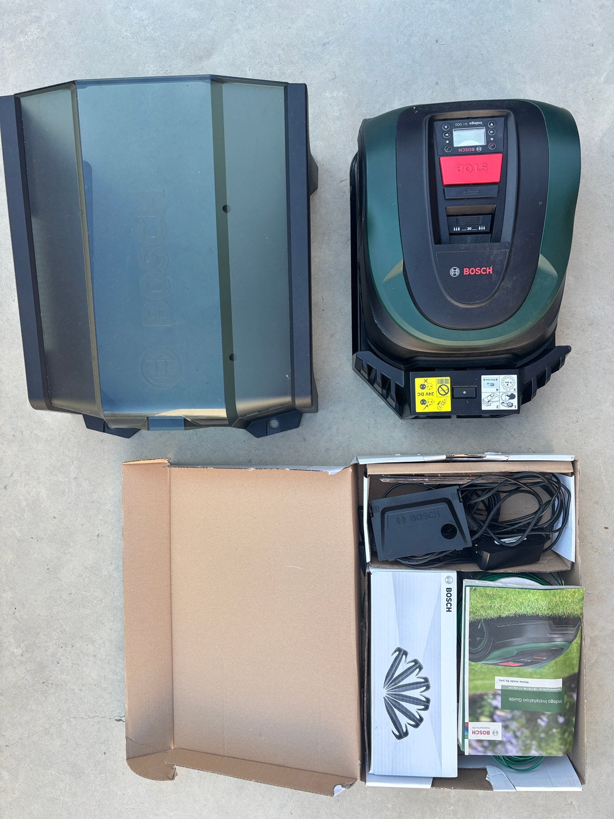 Bosch Indego S+ 500 + garage, Enlèvement, Comme neuf