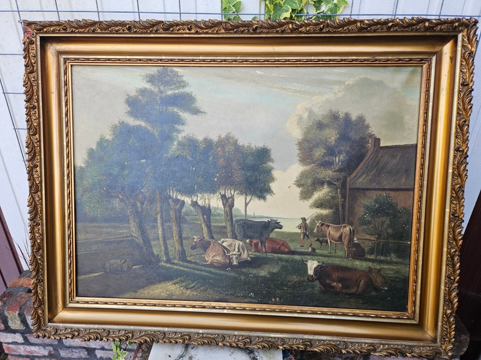 Schilderij met koeien, Ophalen