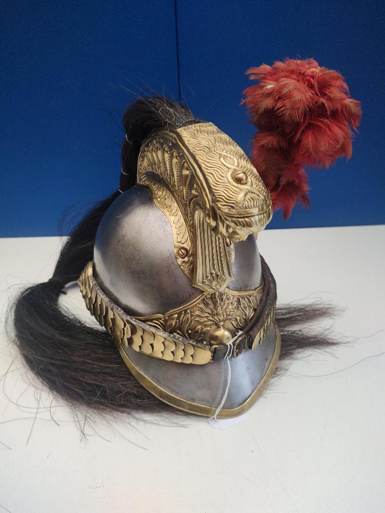 # 92 Franse Dragonder troep helm mod 1870, Collections, Objets militaires | Général, Envoi