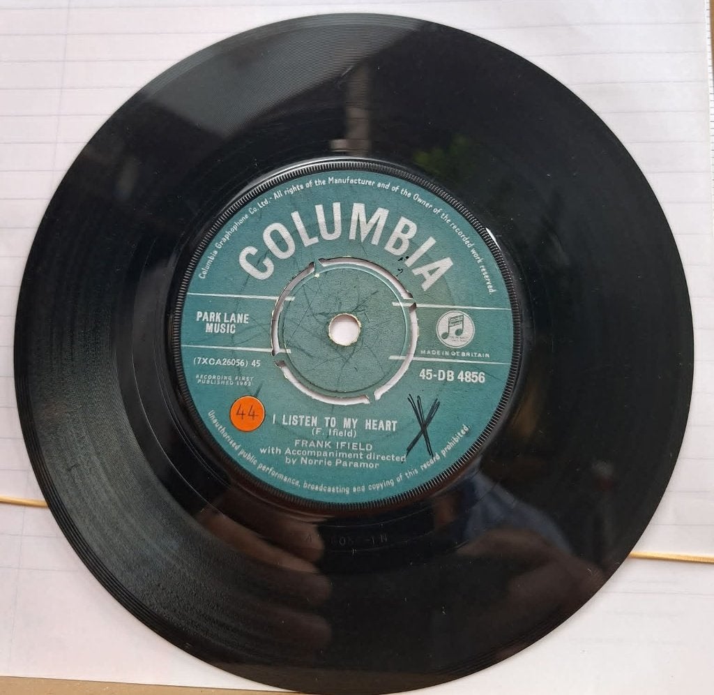 Popcorn Groove / Frank Ifield / I Listen To My Heart, Pressage original, Enlèvement ou Envoi, Pop, 7 inch