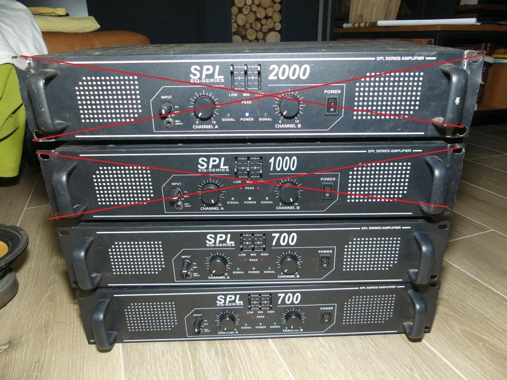 2 amplificateurs POWER AUDIO 19 pouces à montage en rack, Musique & Instruments, Amplis | Basse & Guitare, Utilisé, 100 watts ou plus