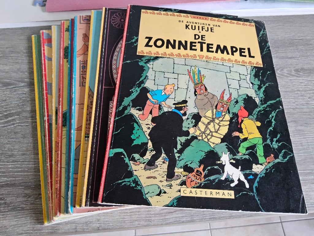 strips Kuifje, Boeken, Meerdere stripboeken, Hergé, Ophalen, Gelezen