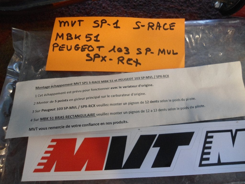 MBK 51 - Peugeot 103 SP - MVL - SPX - RCX : MVT S-Race, Vélos & Vélomoteurs, Enlèvement, Neuf, Pot d'échappement, MBK 51 Peugeot 103 sp - mvl - spx - rcx