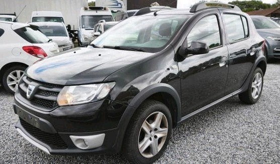 🆕EXP•DACIA SANDERO STEPWAY_1.5D(90 CH)_2014💢EU.5B_NO A/C💢, Auto's, Dacia, Euro 5, Stof, Zwart, 4 cilinders
