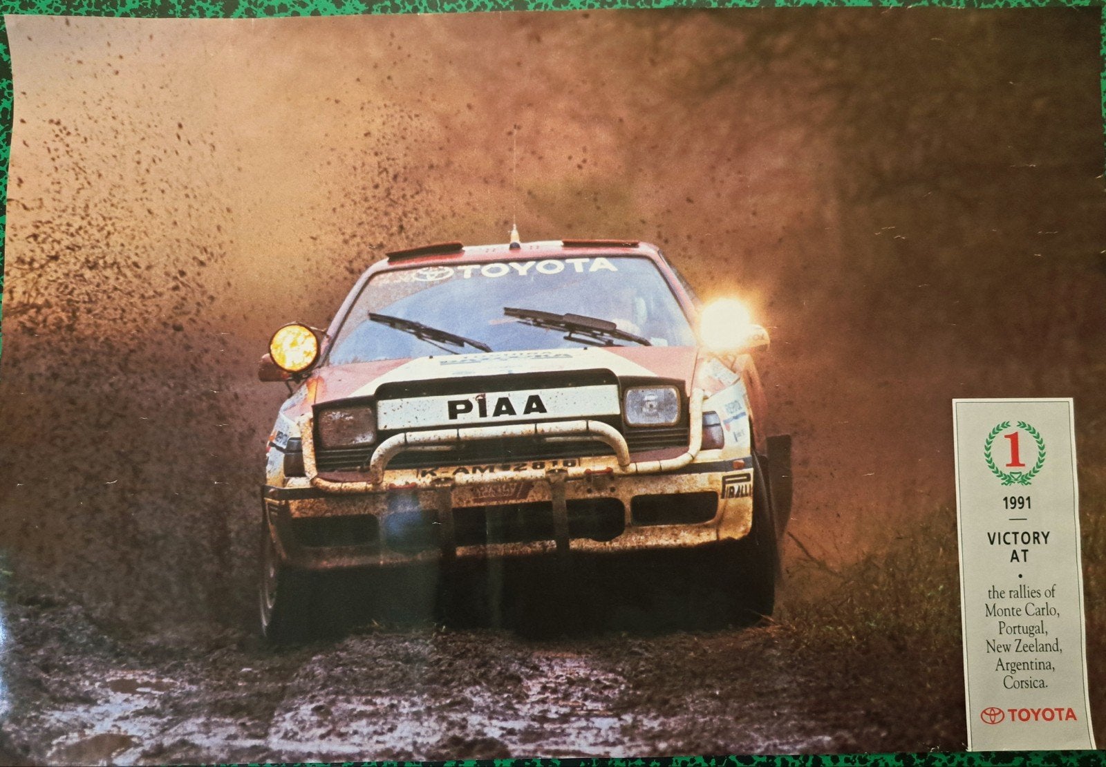 Originele Toyota 1991 Victory Poster Celica GT-Four Sainz, Boeken, Auto's | Folders en Tijdschriften, Ophalen of Verzenden, Gelezen