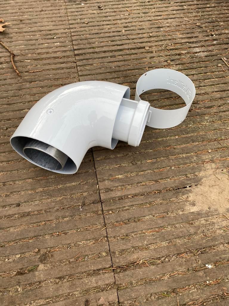 Vaillant bocht rookgasafvoer 60/100 alu rvs, Enlèvement, Neuf, Autres types