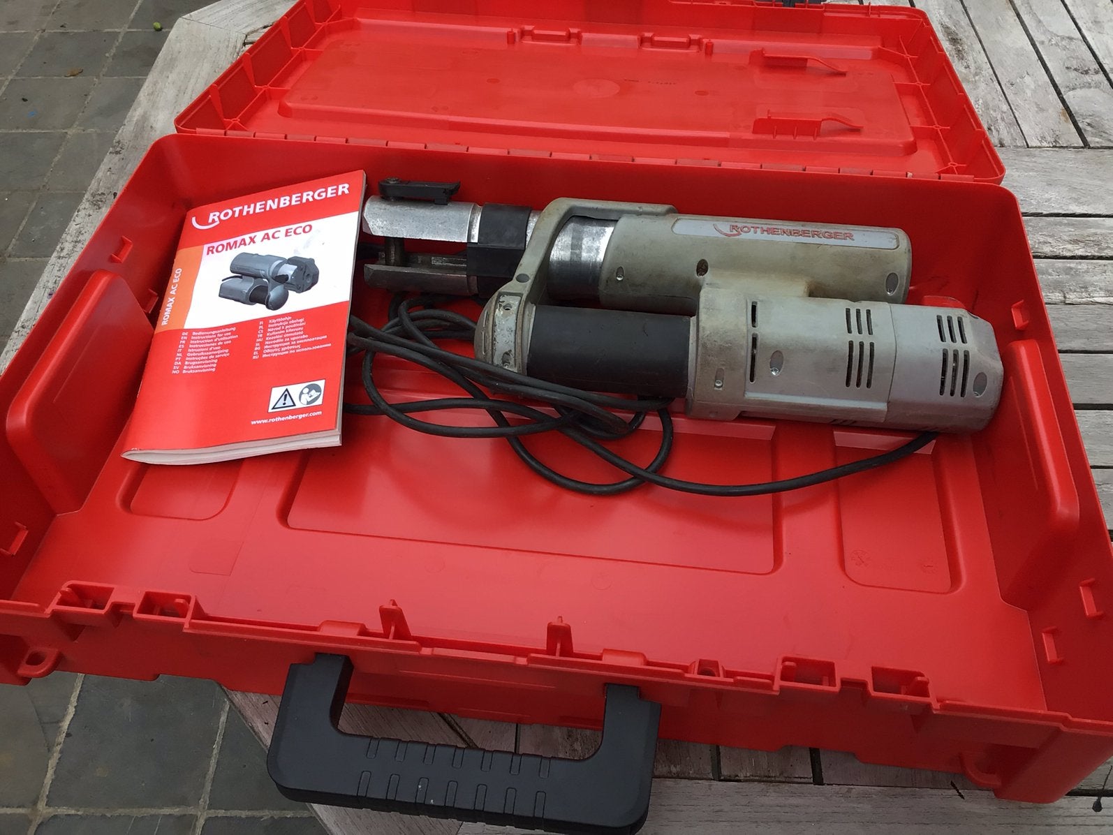 Persmachine 220v Rothenberger, Ophalen, Gebruikt