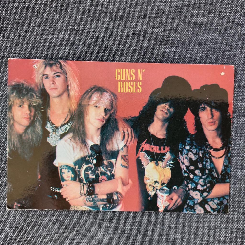 Fotokaart Guns n' Roses, Verzamelen, Ophalen of Verzenden