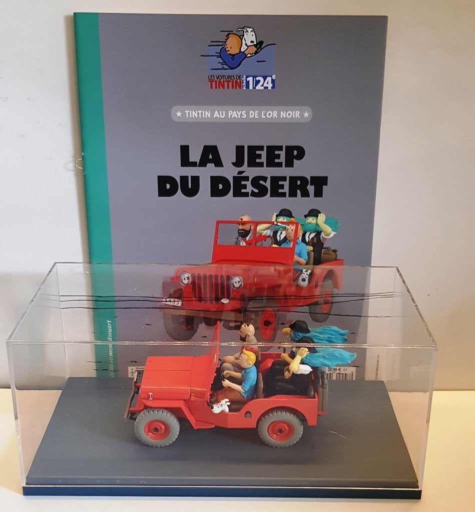 Les voitures de Tintin 1/24 N47, « La Jeep du désert », Collections, Envoi, Tintin, Neuf, Statue ou Figurine
