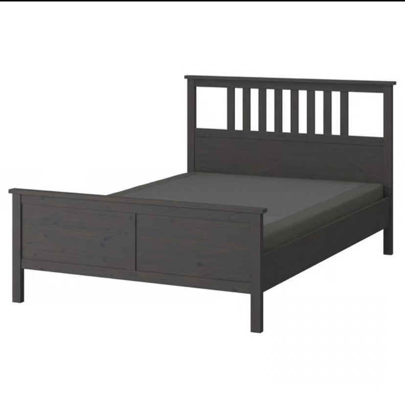 Lit Hemnes 180x200 mm, Maison & Meubles, Chambre à coucher | Lits, Enlèvement, Comme neuf, Noir