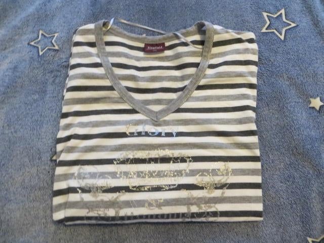 Zwart/ grijs/ wit gestreepte trui dames - 2xl - Kingfield, Kleding | Dames, Overige kleuren, Maat 46/48 (XL) of groter, Ophalen of Verzenden