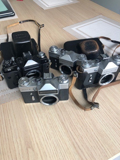 Lot de 4x Zénith, TV, Hi-fi & Vidéo, Appareils photo analogiques, Enlèvement ou Envoi, Utilisé, Reflex miroir, Autres Marques