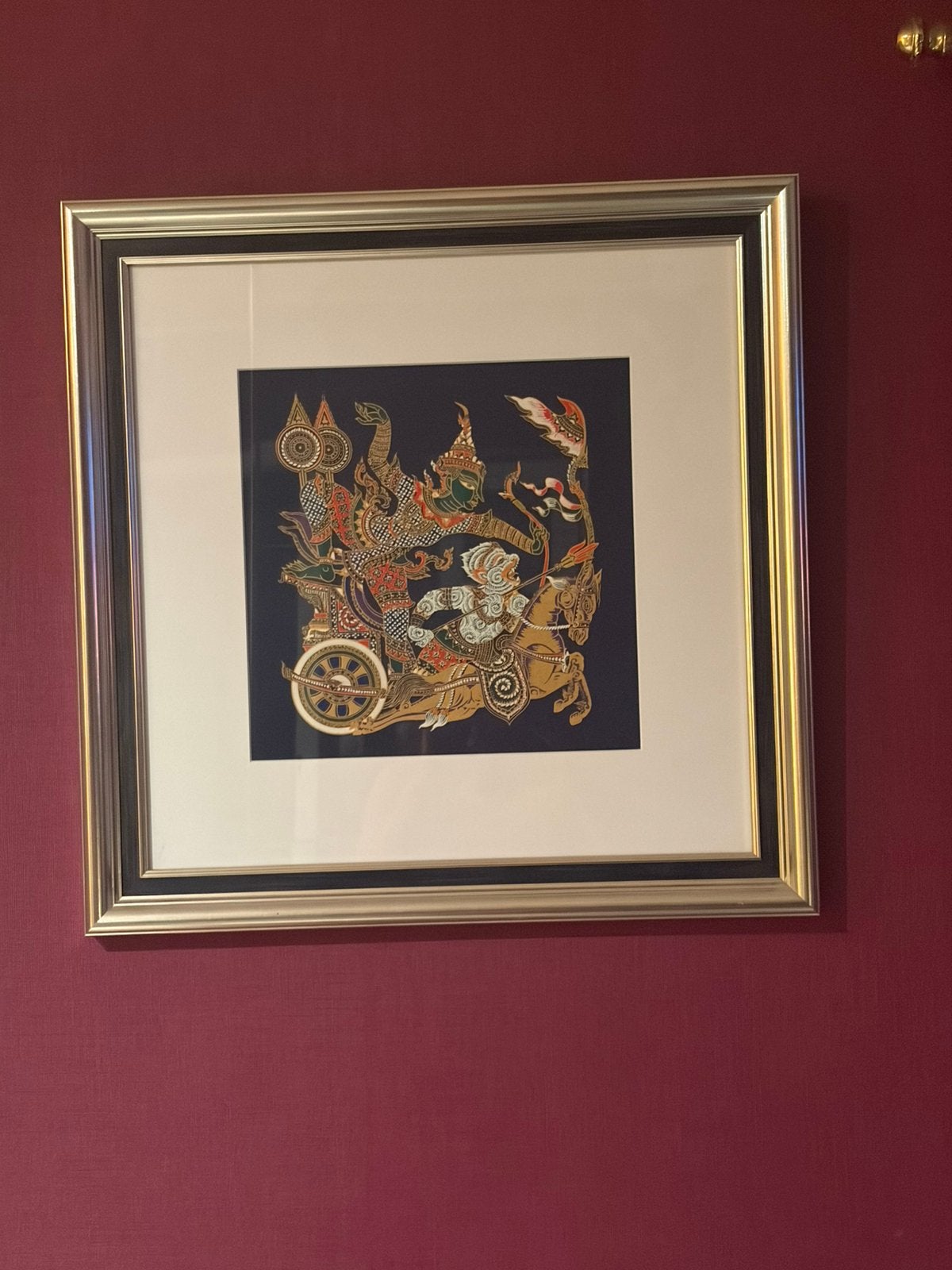 Ingekaderde thaise tekeningen, Antiek en Kunst, Ophalen