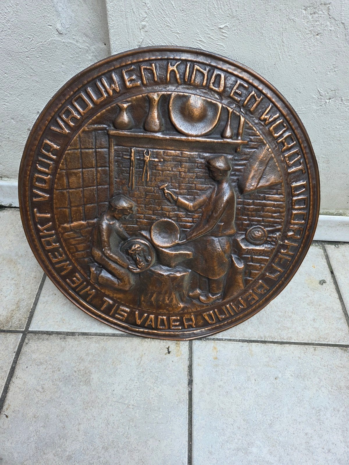 Plaque en cuivre, Antiquités & Art, Enlèvement ou Envoi