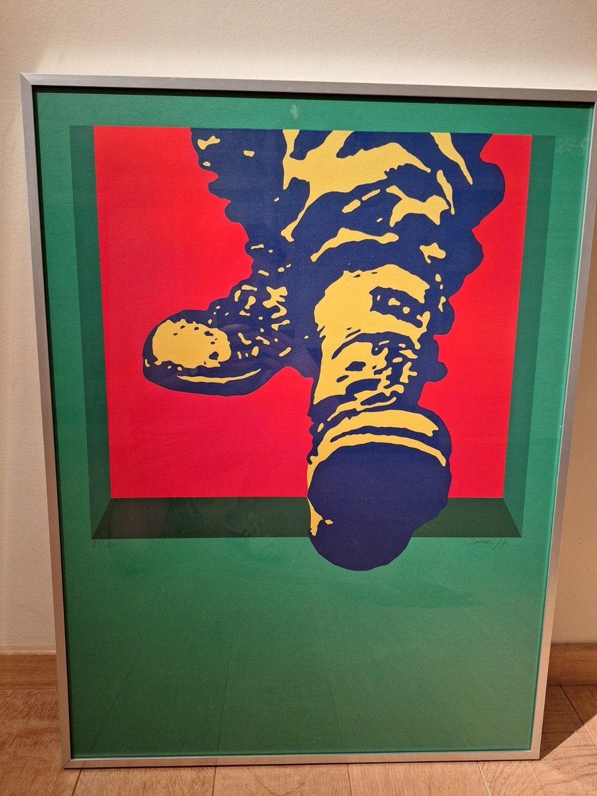 Originele Pop Art Litho 'Boots' – Balder (1970) – Gekaderd, Antiek en Kunst, Lithografie, Gelimiteerde oplage, Abstract, Ophalen