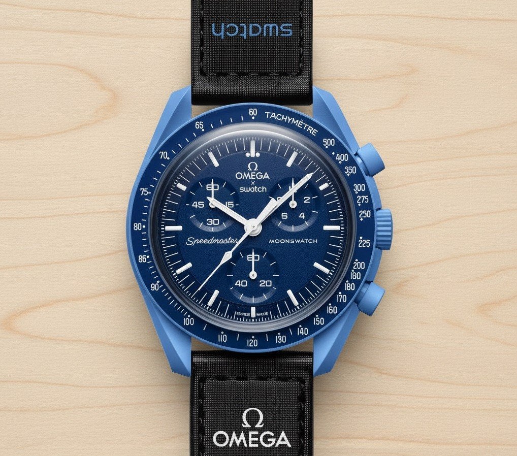 Montre Swatch x Omega Mission To Neptune, Overige materialen, Verzenden, Polshorloge, Swatch