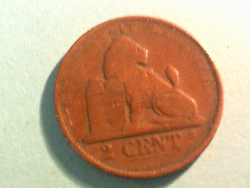 2 cent 1874 frans, Ophalen, Brons, Losse munt