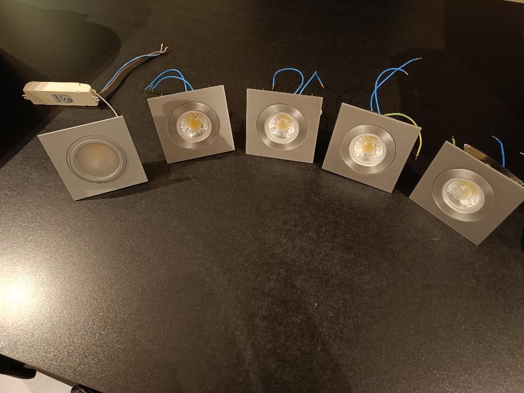 Inbouwspots LED, Ophalen, Led, Metaal of Aluminium, Zo goed als nieuw