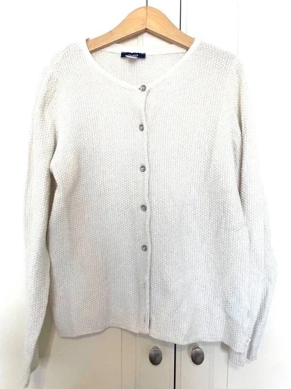 Cardigan/gilet blanc cassé, fille, Okaidi, 10 ans (140 cm), Enlèvement ou Envoi, Utilisé, Fille, Pantalon