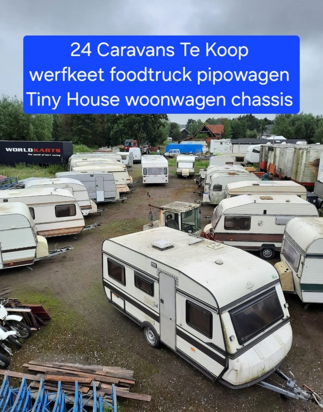 Caravan 750kg werfkeet foodtruck woonwagen pipowagen chassis, Caravans en Kamperen, Ophalen