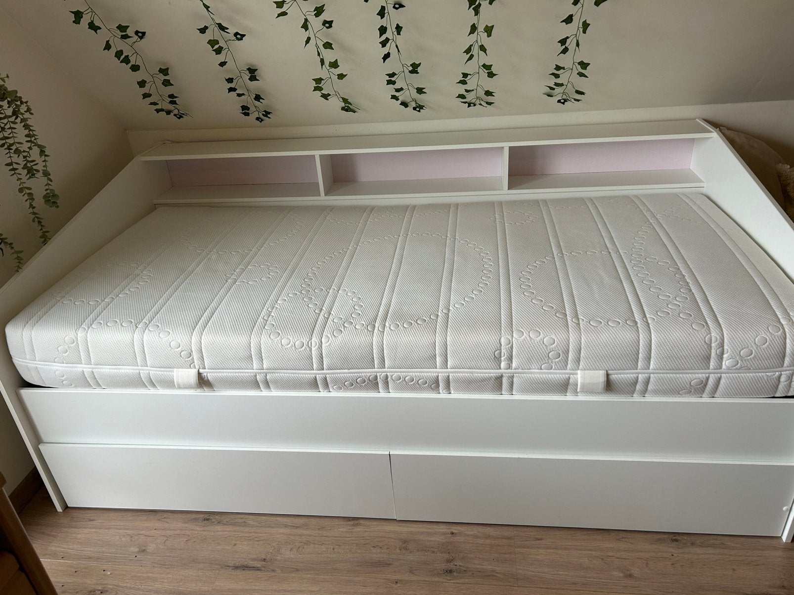 Mooi 1 persoonsbed met opbergruimte onder het bed, Jong, fris, 90 cm, Enlèvement, 200 cm