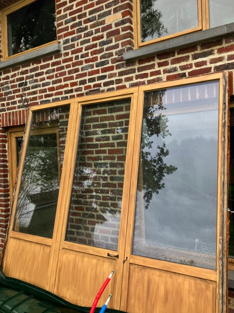 partij houten ramen/deuren, Ophalen, Gebruikt, Overige typen, Dubbelglas
