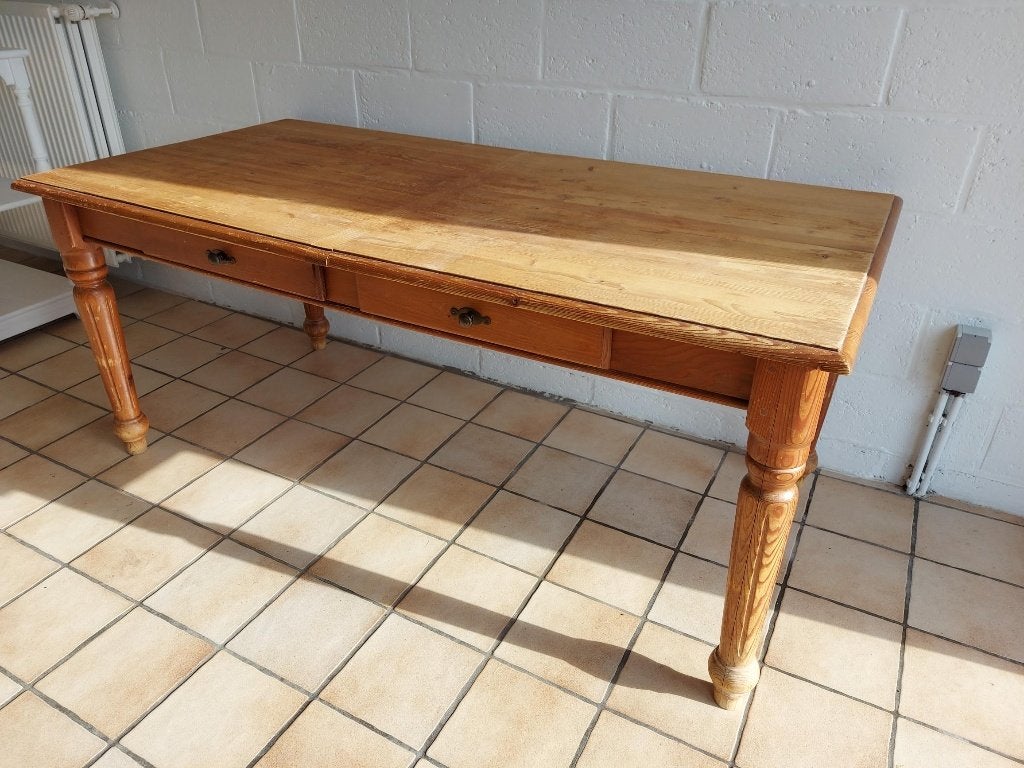 landelijke tafel, Huis en Inrichting, Ophalen, Gebruikt, 50 tot 100 cm, 150 tot 200 cm