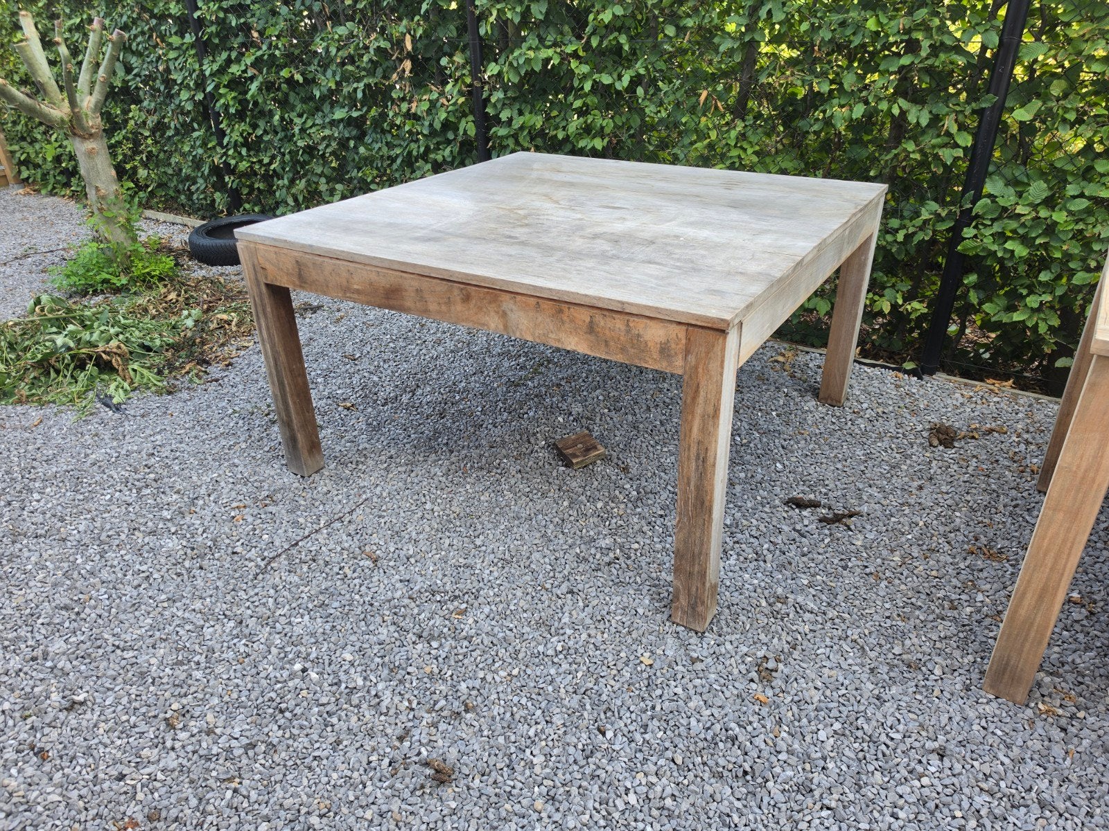 Teakhouten tuintafel 140x140 8 personen., Tuin en Terras, Tuintafels, Zo goed als nieuw, Vierkant, Teakhout, Ophalen