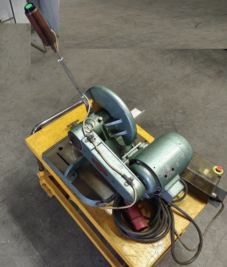 EISELE professionele afkortzaag aluminium kunststof 400V, Ophalen, Gebruikt, 600 tot 1200 watt, Overig
