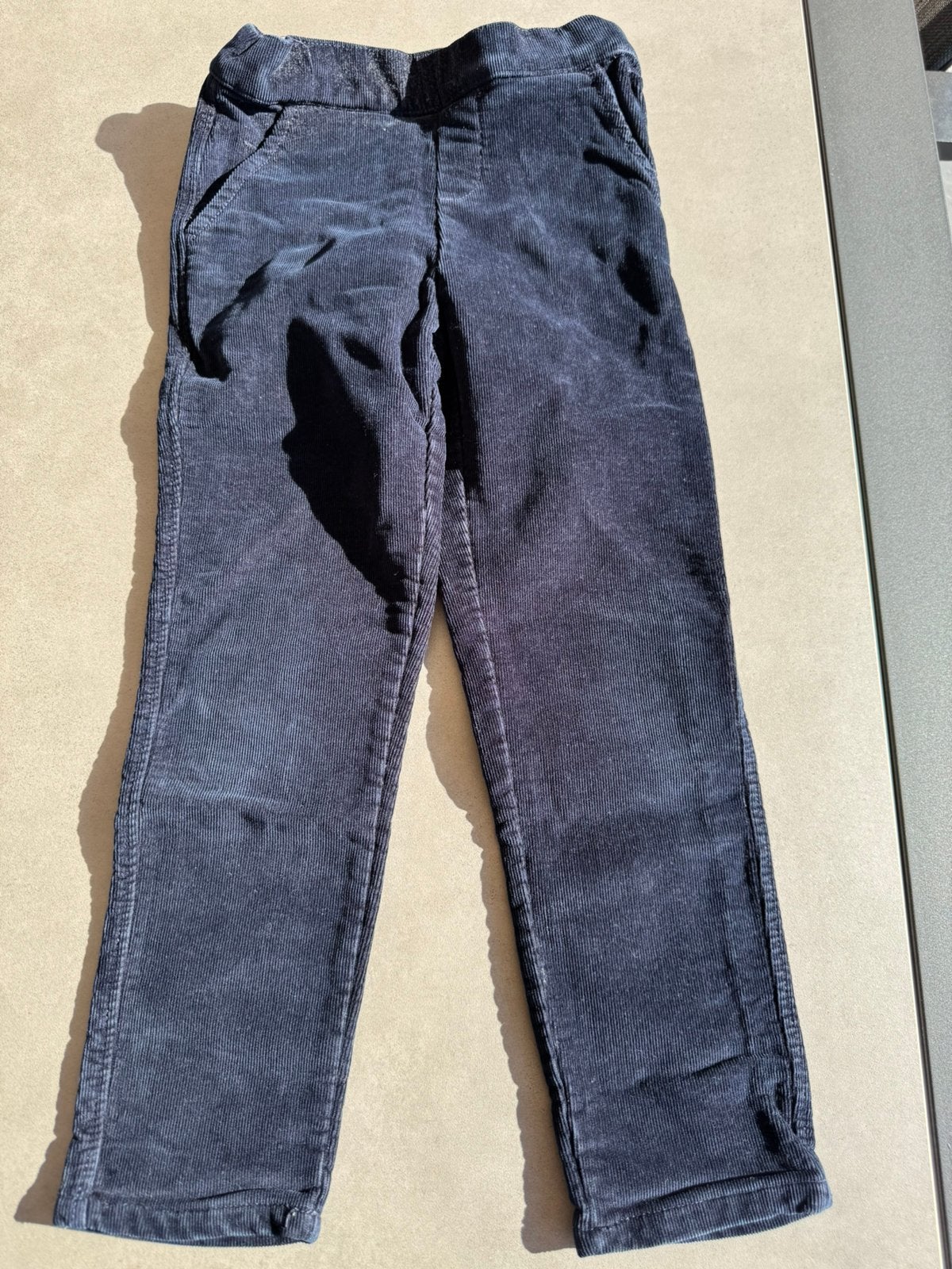 Donkerblauwe lange broek in ribfluweel, Kinderen en Baby's, Ophalen of Verzenden, Gebruikt, Jongen of Meisje, Broek