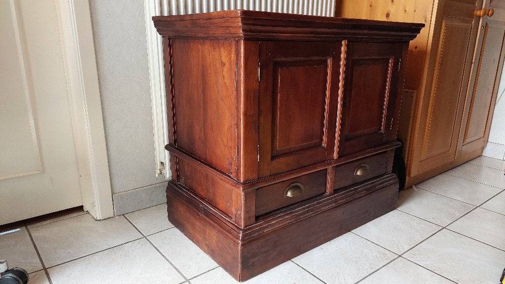 Kast kersenhout, Ophalen, Gebruikt, Met lade(s), 50 tot 100 cm