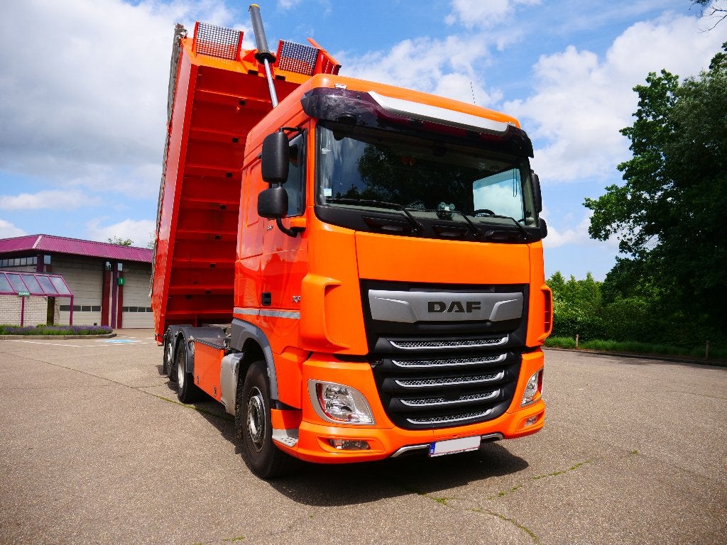 Vrachtwagen DAF XF 530 FAN - 6x2 - Alu-kipper - 26 m3, Autos, Achat, Autres couleurs, Noir, Diesel