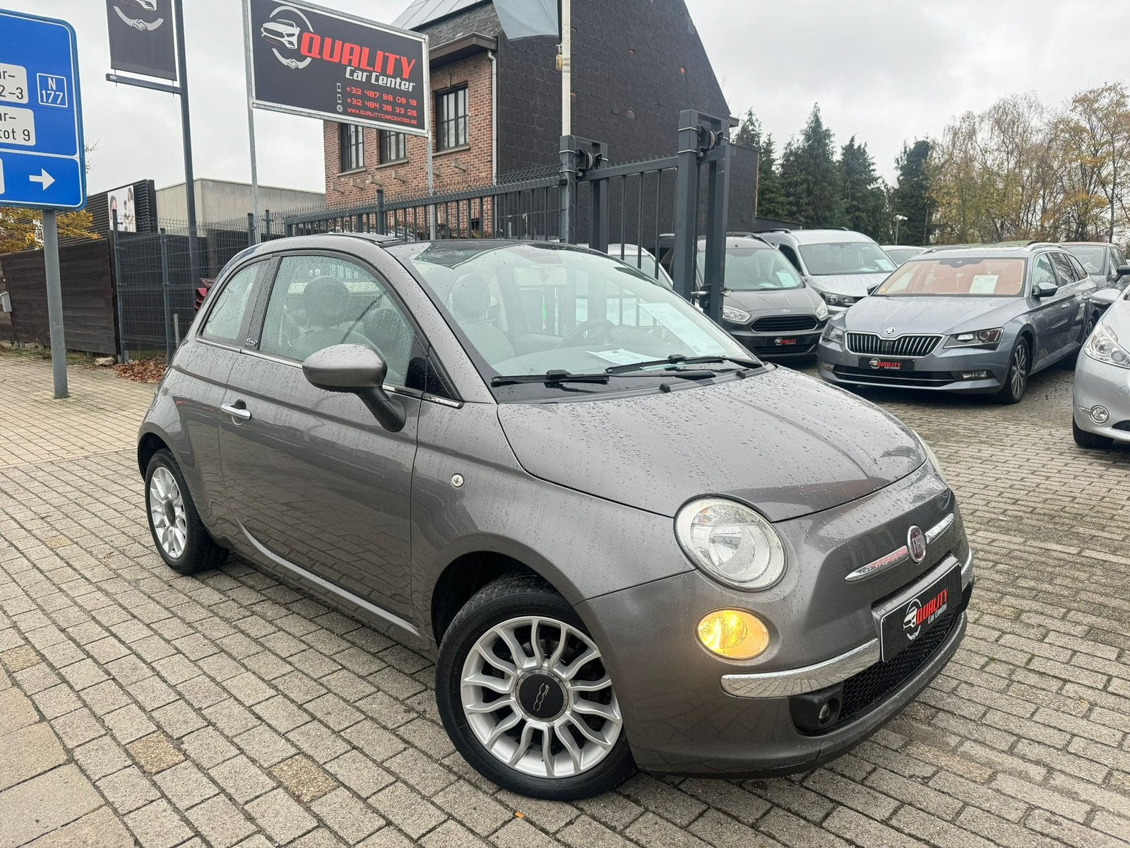 Fiat 500C Cabriolet 2012 090000km Airco Pdc Leder Full, Auto's, 1242 cc, Cabriolet, Bluetooth, Leder en Stof
