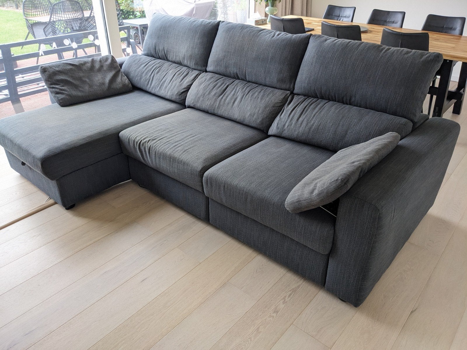 Eskilstuna driezit zetel, chaise longue, ophalen voor 18/09, Enlèvement, Utilisé, Tissus