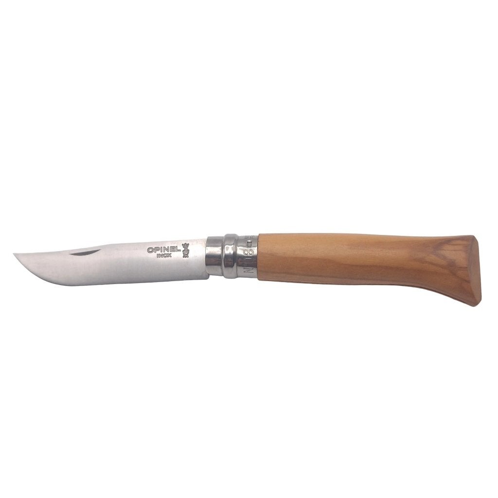 Bois d'olivier en inox Opinel n 08 — Grade B, Enlèvement ou Envoi, Comme neuf