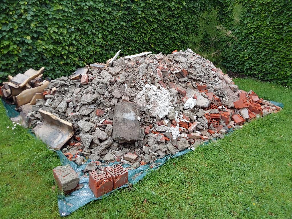Gratis steenpuin, Jardin & Terrasse, Enlèvement, Utilisé, Autres matériaux, Multi couleur