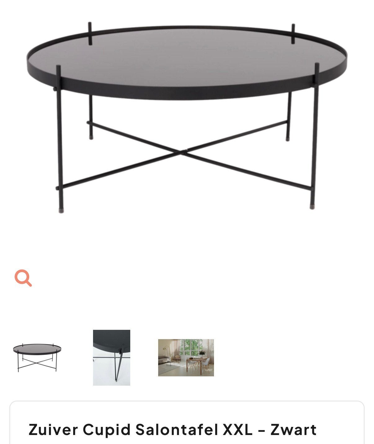 Zuiver Cupid XXL zwart + cupid goud, Huis en Inrichting, Ophalen, Zo goed als nieuw
