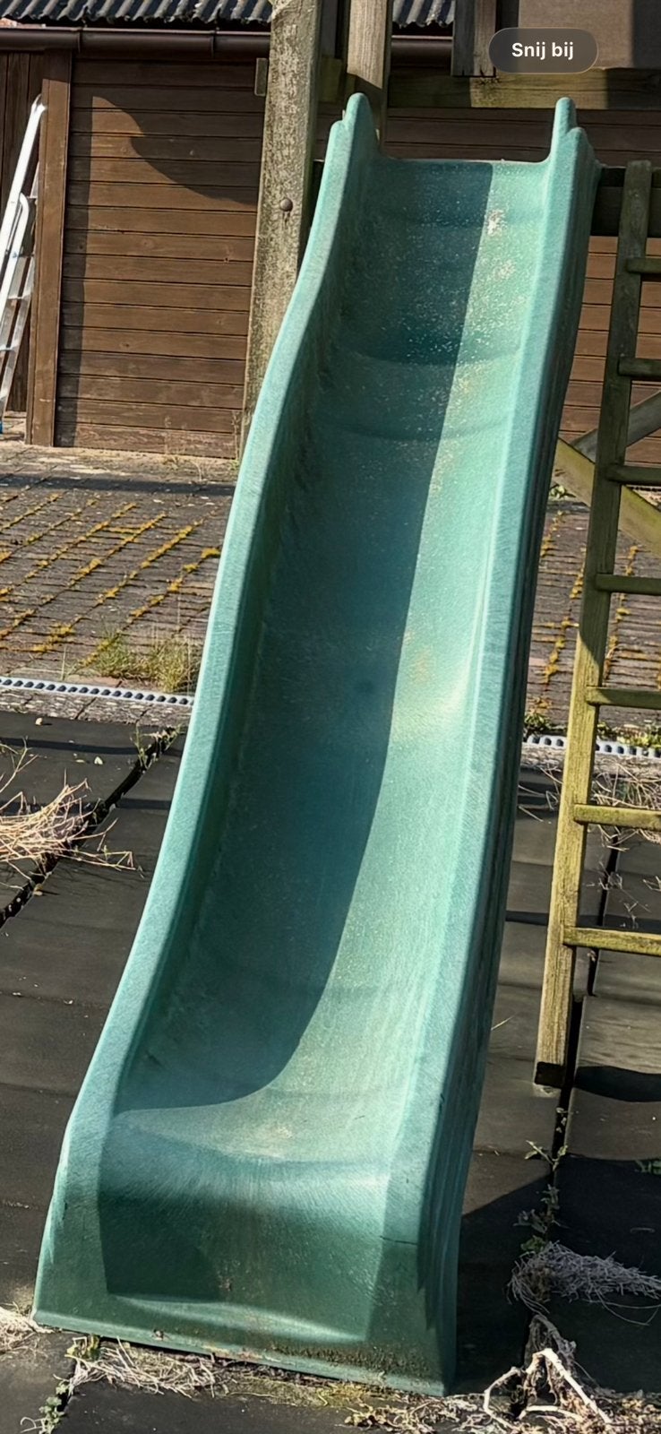 1 toboggan + 3 balançoires en bois, Enlèvement, Utilisé, Toboggan