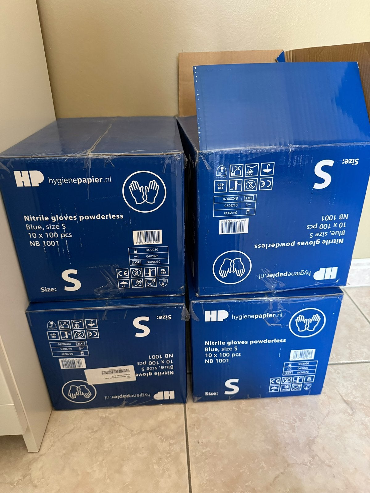Nitril handschoenen poedervrij maat S, Ophalen, Nieuw