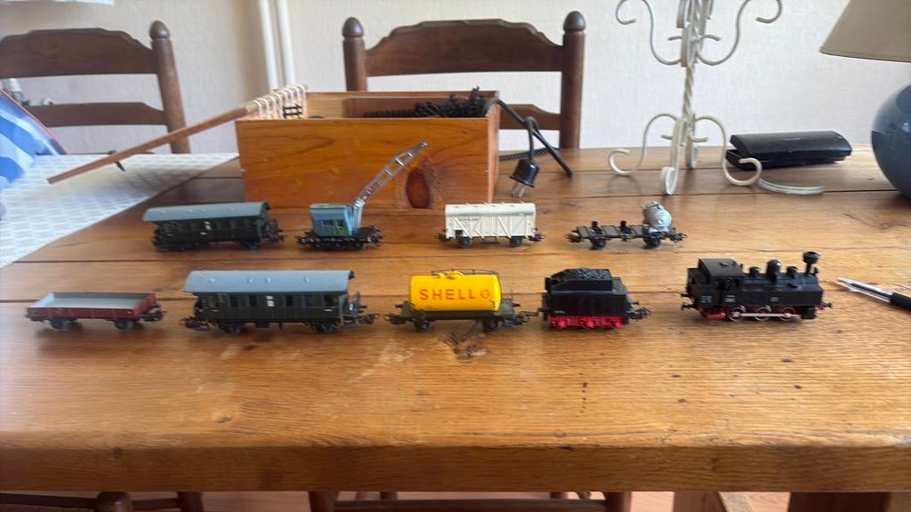 PETIT TRAIN VINTAGE ÉLECTRIQUE MARKLIN, Hobby & Loisirs créatifs, Enlèvement ou Envoi, Utilisé, Rails, Autres marques