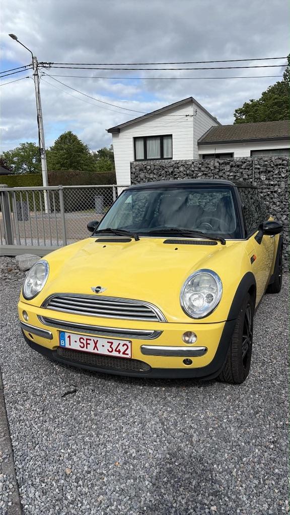 Mini cooper 2004, Auto's, Zwart, Geel, Handgeschakeld, Particulier