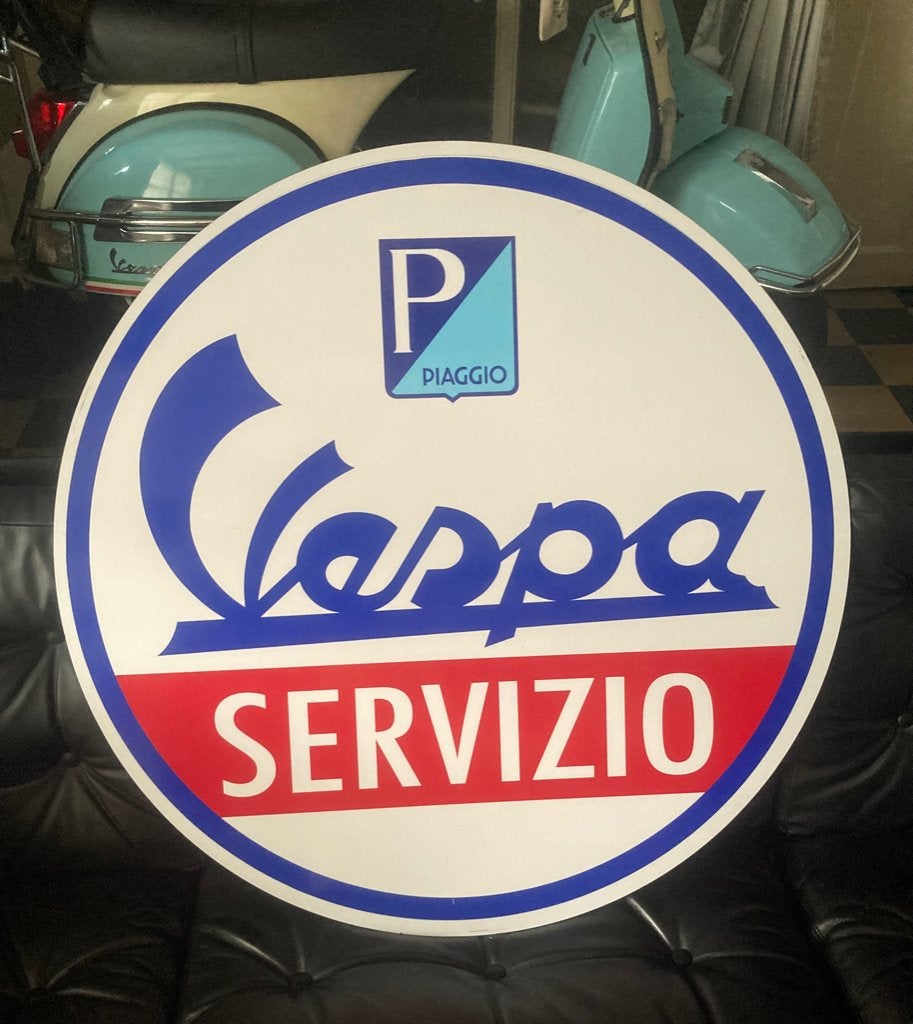 Vespa Servizio, Ophalen, Zo goed als nieuw, Reclamebord