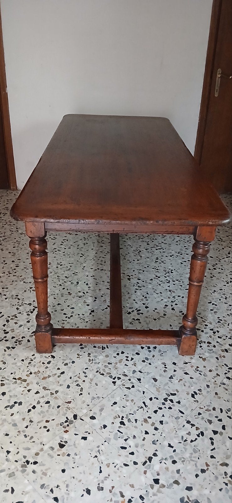 table de monastère en chêne, table à manger 90 x 200, Antiquités & Art, Enlèvement
