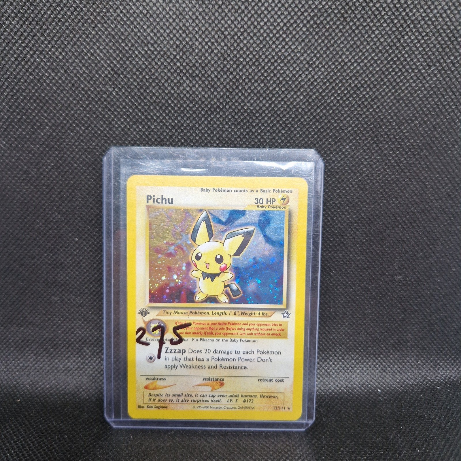 Pichu 1st Edition Neo Genesis, Hobby en Vrije tijd, Verzamelkaartspellen | Pokémon, Ophalen of Verzenden