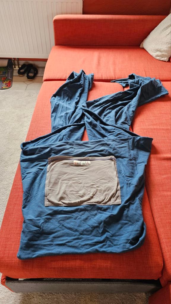 Écharpe de portage Je Porte Mon Bébé originale bleu gris, Enlèvement