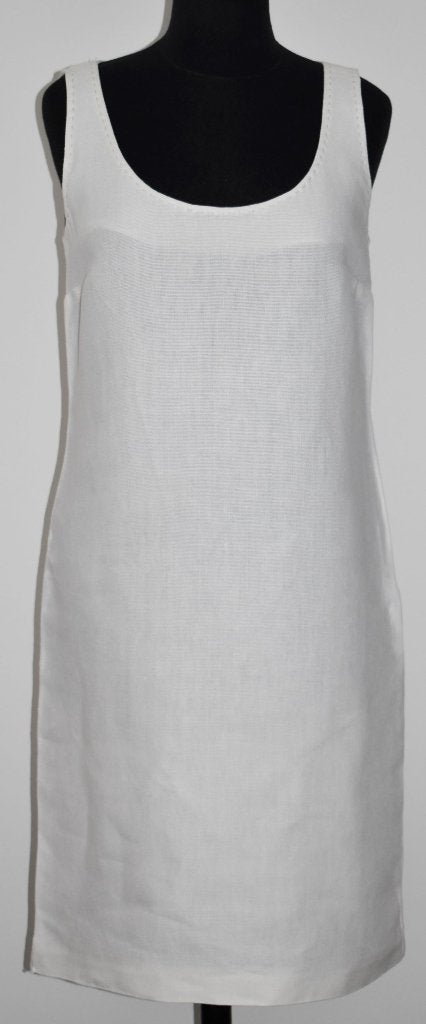 Tijdloos puur linnen kleed  jurk van Max Mara (ITA) | 40, Kleding | Dames, Maat 38/40 (M), Wit, Max Mara, Ophalen of Verzenden