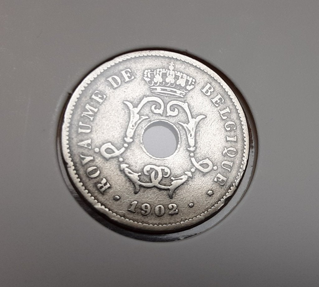 België - 10 cent – 1902 fr. (Ref 073)., Ophalen of Verzenden, Metaal, Losse munt