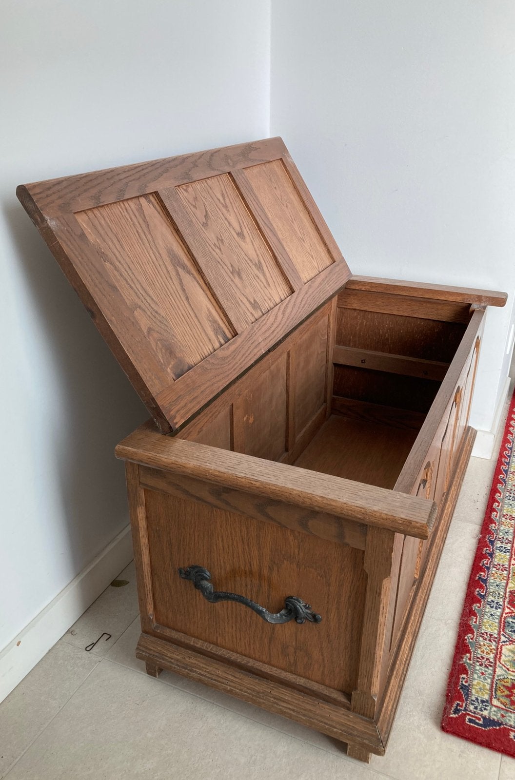 Coffre de rangement - coffre à couvertures - en chêne, Maison & Meubles, Accessoires pour la Maison | Coffres, Utilisé, Chêne